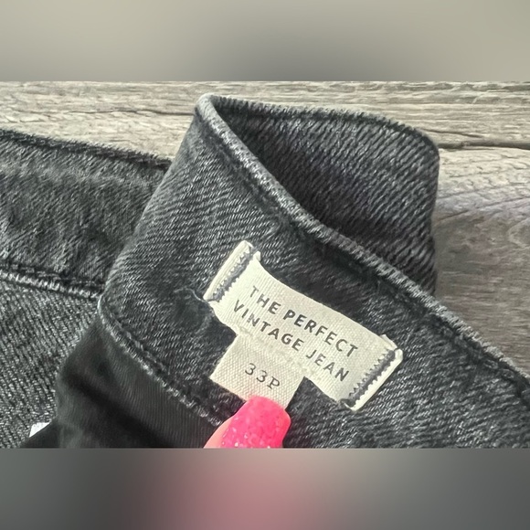 Madewell The Petite Perfect Vintage Jean Lunar Wash 33 Petite Faded Black Cotton - Picture 7 of 8